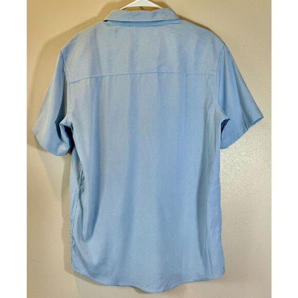 Mountain and Isles Outdoor Adventure Mens Button Down Short Sleeve Shirt Medium - Picture 2 of 8